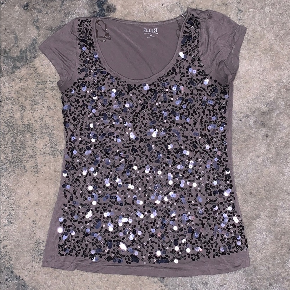 a.n.a glittery tee